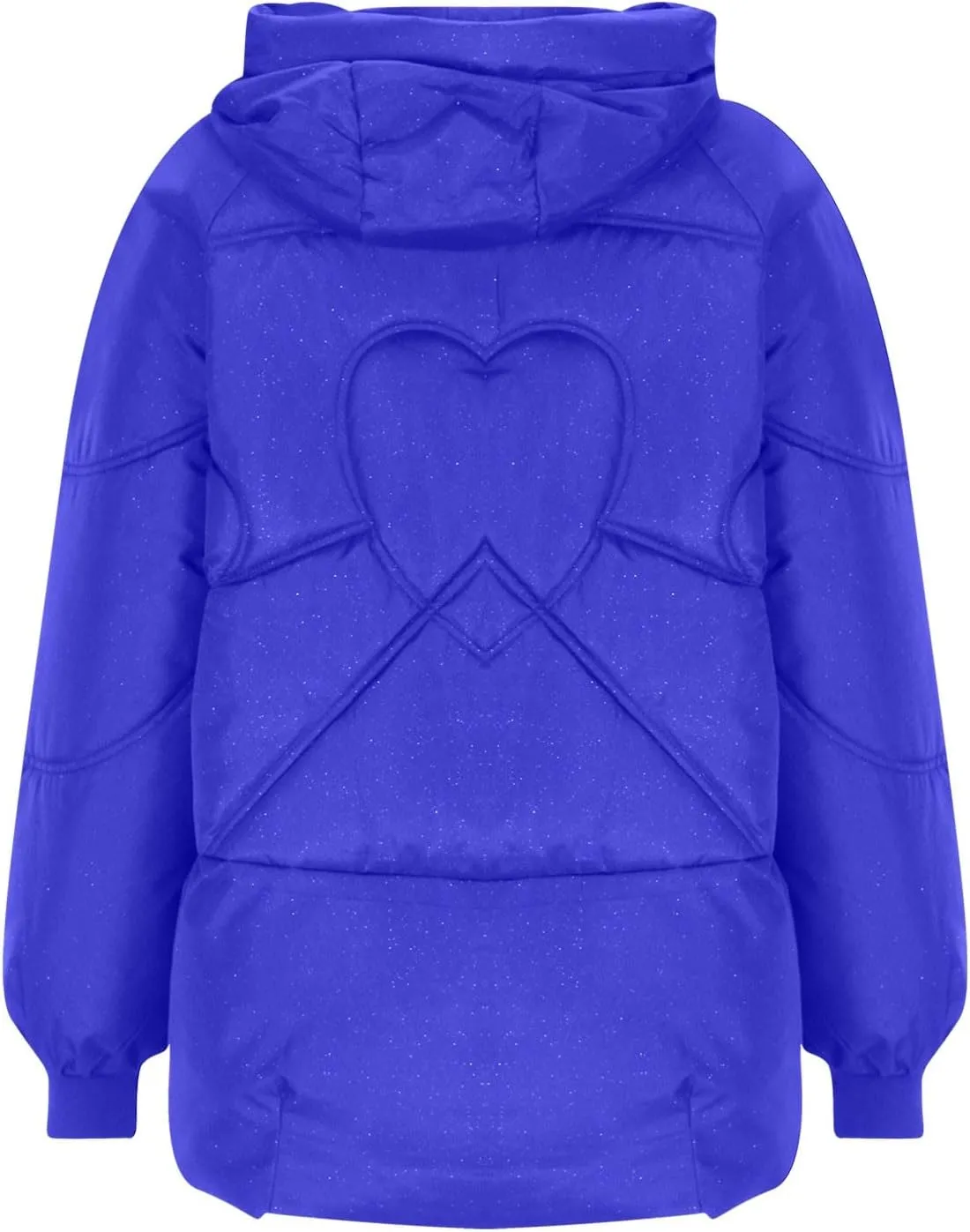 Womens Winter Padded Jacket Casual Hooded Puffer Jackets Zip Up Quilted Warm Outerwear Plain Down Coats