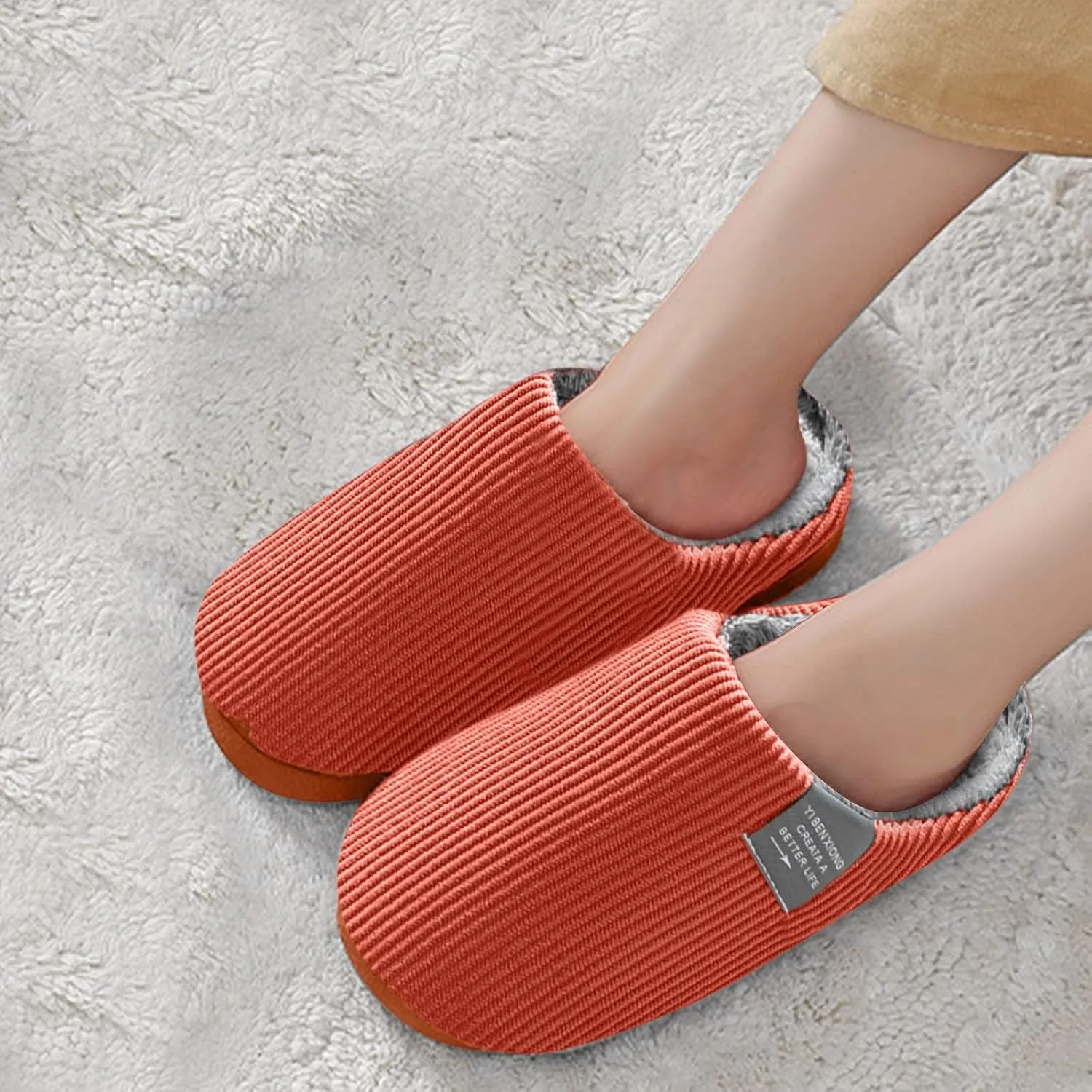 Womens Winter Slippers with Arch Support Winter House Slippers Mens Winter Slippers for Men Wide Feet Plush Slippers for Women Soft Fuzzy Christmas Shower Curtains for Bathroom Gifts for Husband 2023