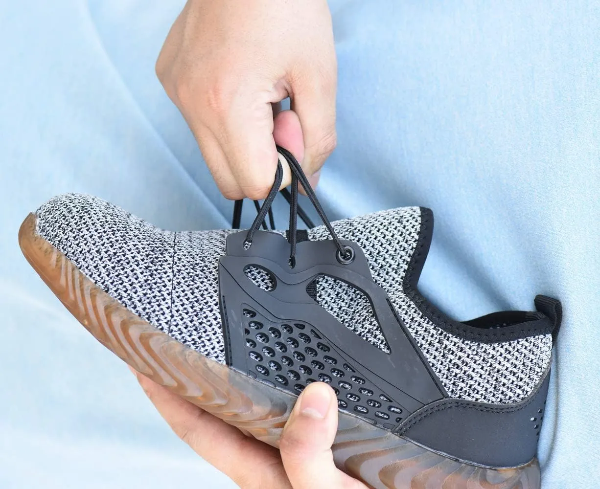 Work Shoes Steel Toe Safety Shoes Puncture Proof Construction Shoes Comfortable Non-Slip Sneakers